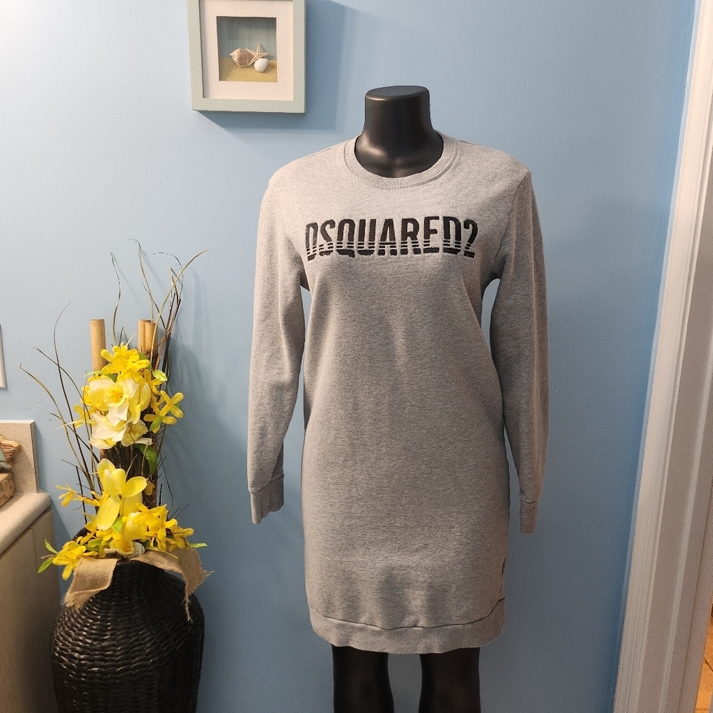 Dsquared2 Branded fleece dress in grey size 16y (XS/S)